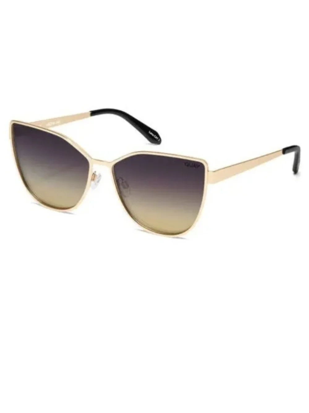 Quay Australia NWOT Gold Frame Sunglasses with Brown Gradient Lenses